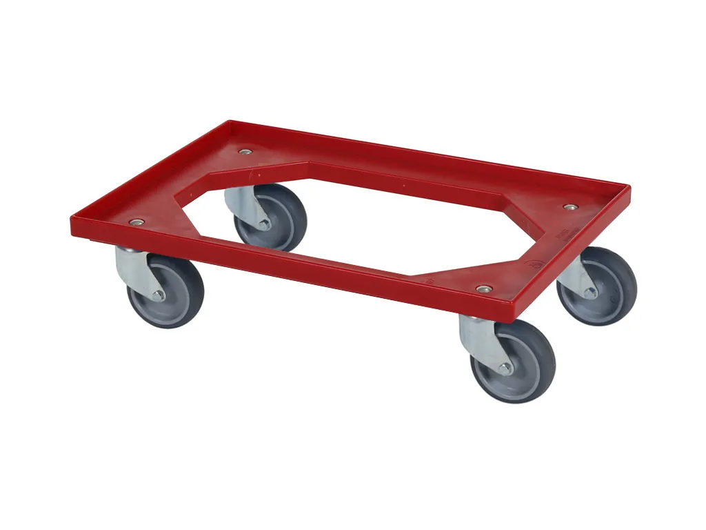 Plastic trolley (620 x 420 x 180) - rubber swivel castors