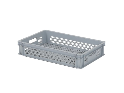 Stacking bin light - 600x400xH130mm - grey