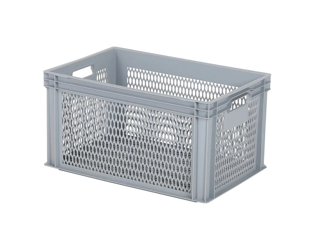 Stacking crate light - 600x400xH320mm - gray