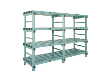 Kunststoff Euro-Regal 2000x400xH1520mm grün/grau