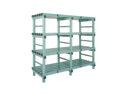 Kunststoff Euro-Regal 1500x500xH1520mm grün/grau