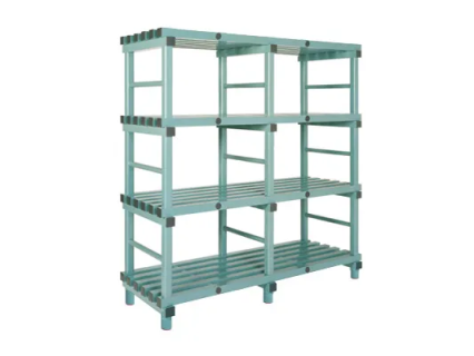 Kunststoff Euro-Regal 1500x400xH1820mm grün/grau