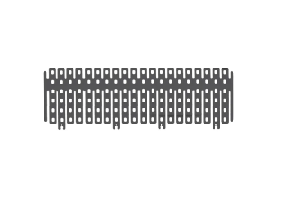 Verdeelstrip Techtray 272mm lang 96mm hoog zwart ESD (comp. 25)