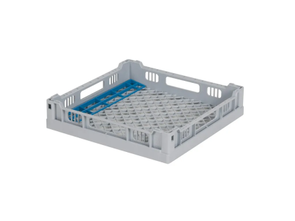 Einsatz f&uuml;r Tassen und Gl&auml;ser - f&uuml;r 400x400mm Korb - blau