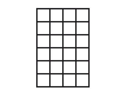 Vakverdeling 24 vaks - vakafmeting 92 x 90 mm (Clixrack 600)