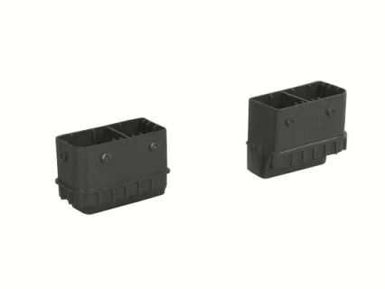 Set Kunststofff&uuml;&szlig;e f&uuml;r BIG BOX Palettenbox 1200 &times; 800 mm - rechts und links - schwarz
