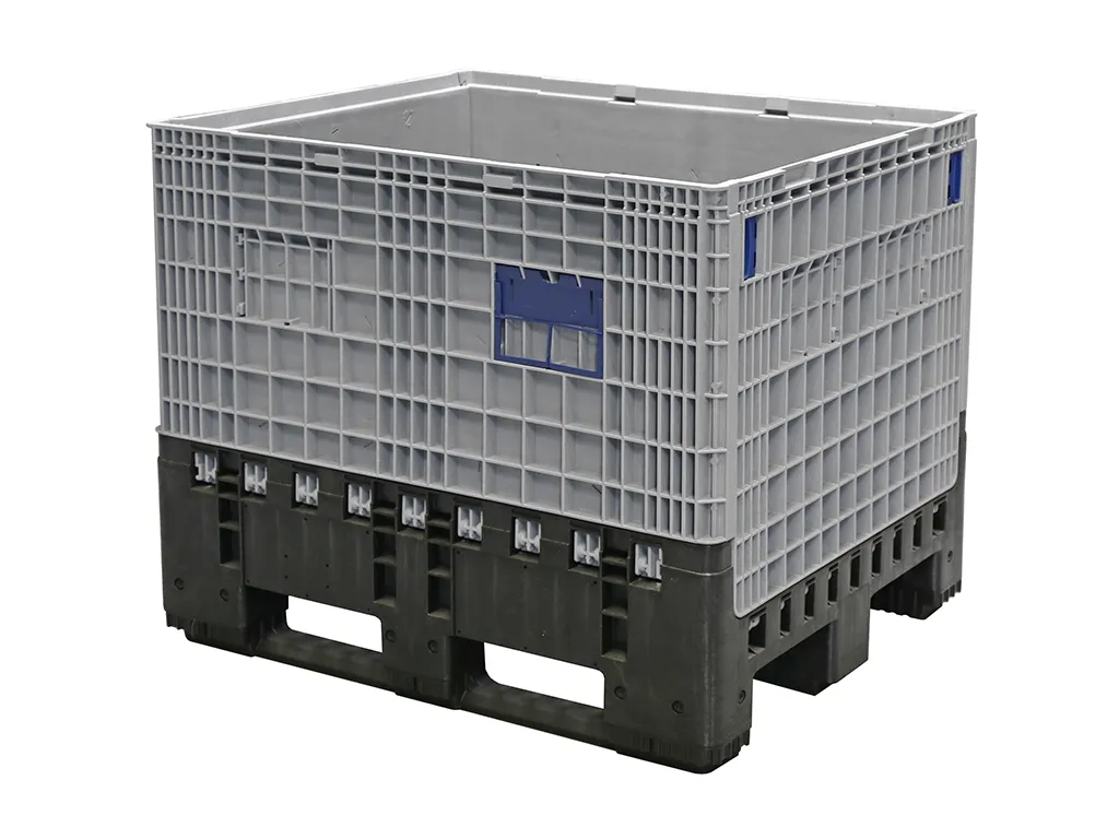 Inklapbare palletbox - 1200 x 1000 x H975 mm - grijs