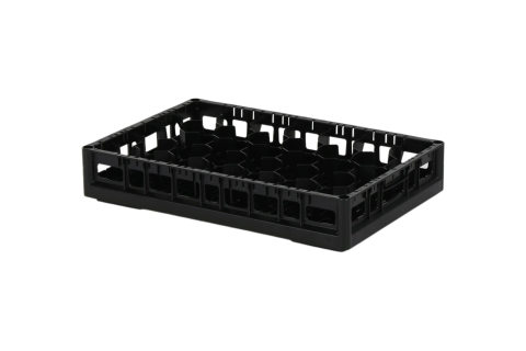 Clixrack Glass basket 600 x 400 mm black - glass height max. 72mm - with 33-section compartment division - maximum &Oslash; glass 77 mm&nbsp;