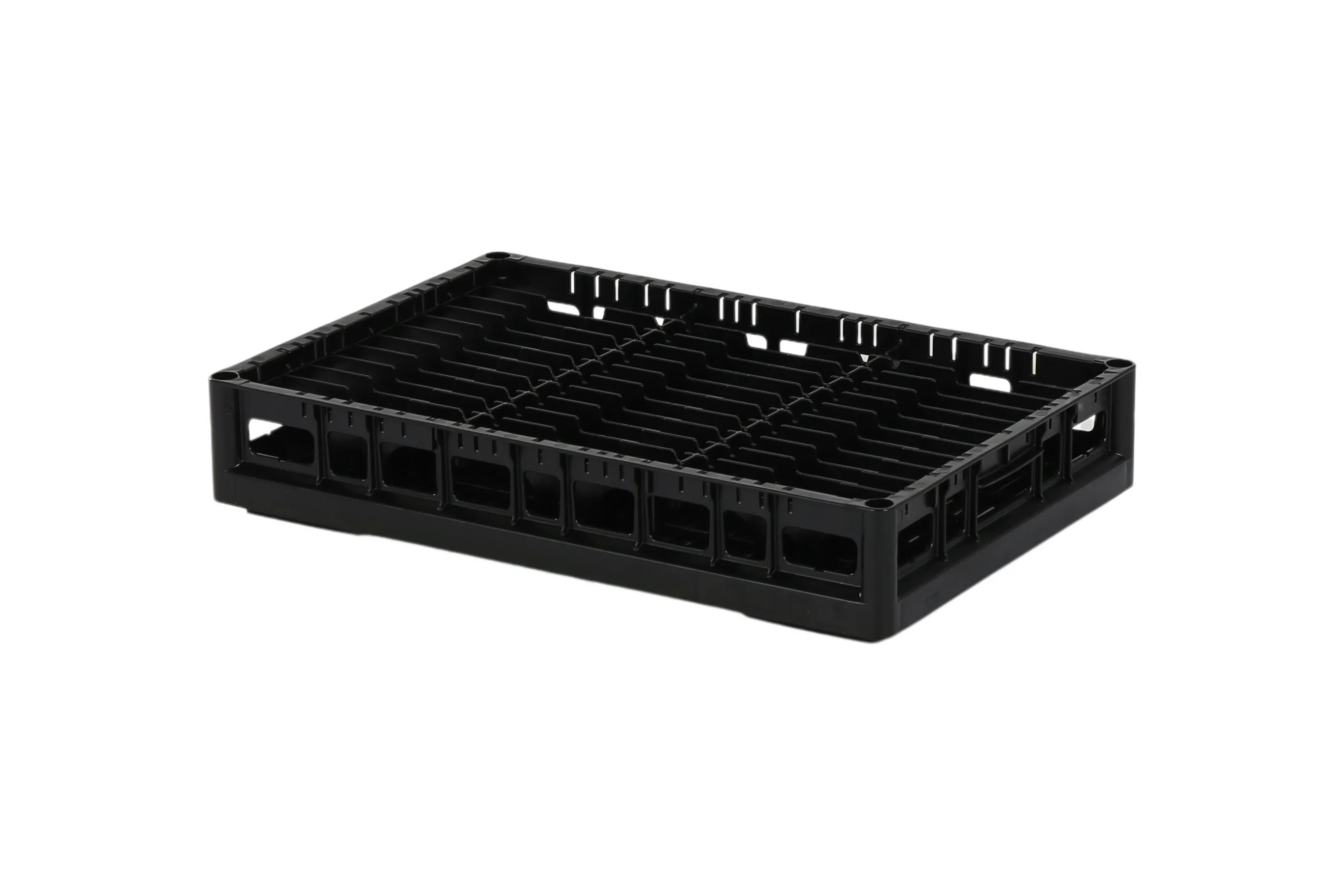 Clixrack Plate basket 600 x 400 mm black - Plate height max. 28mm - with 3 x 12 compartment division - maximum Ø plate 72 mm 