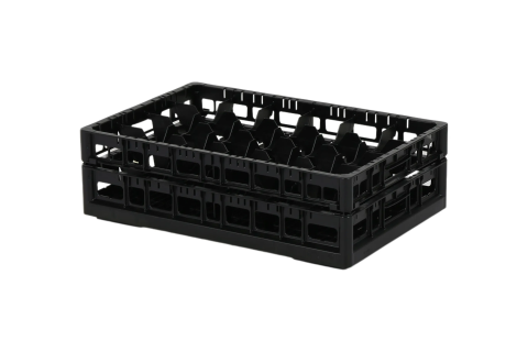 Clixrack casier &agrave; verres de 600 x 400 mm - hauteur maximale du verre 145 mm &ndash; Avec une cloison de 4 x 6 &ndash; &Oslash; de verre maximal 88 mm&nbsp;