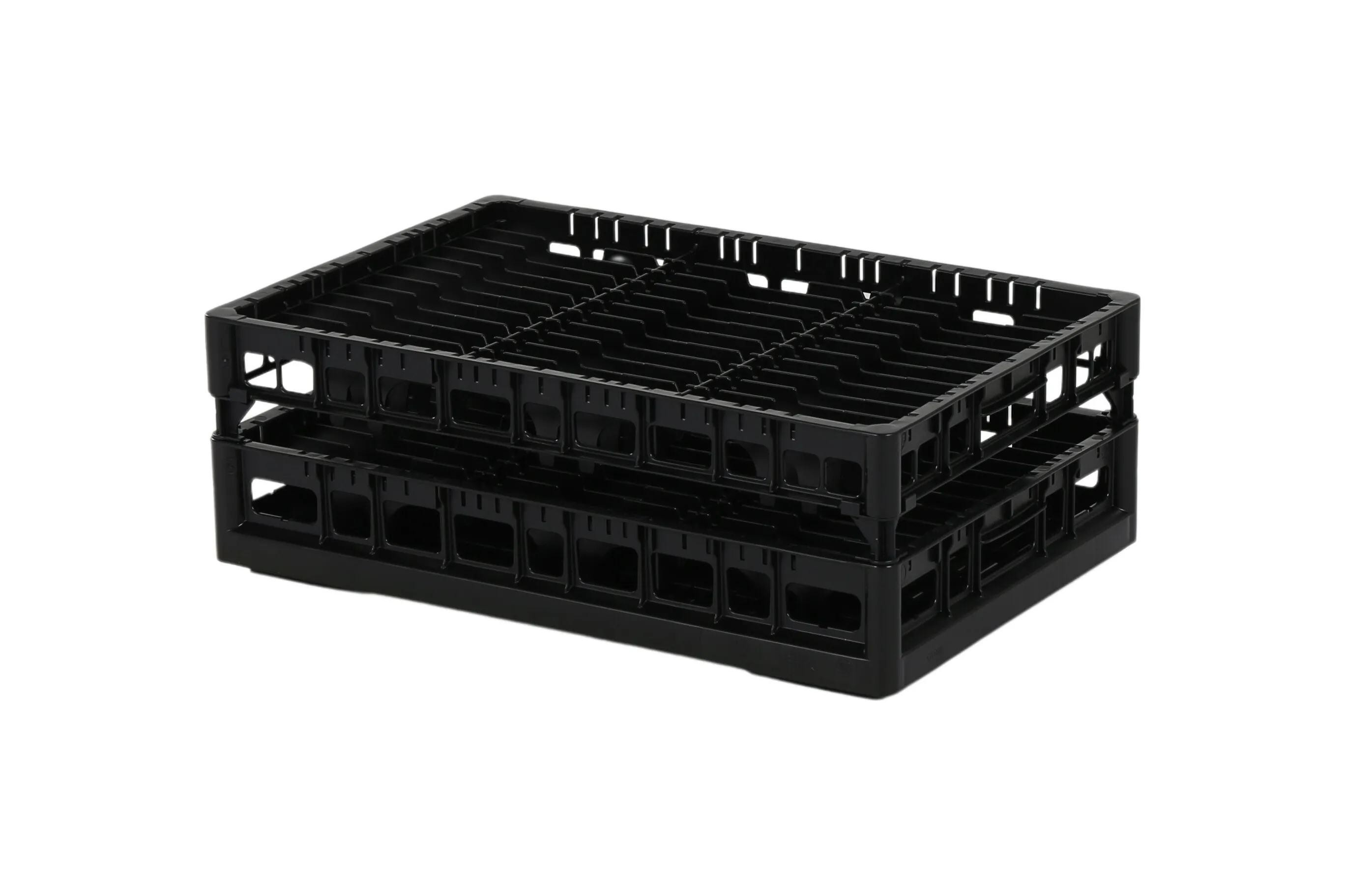 Clixrack Plate basket 600 x 400 mm black - Plate height max. 28mm - with 3 x 12 compartment division - maximum Ø plate 170 mm 