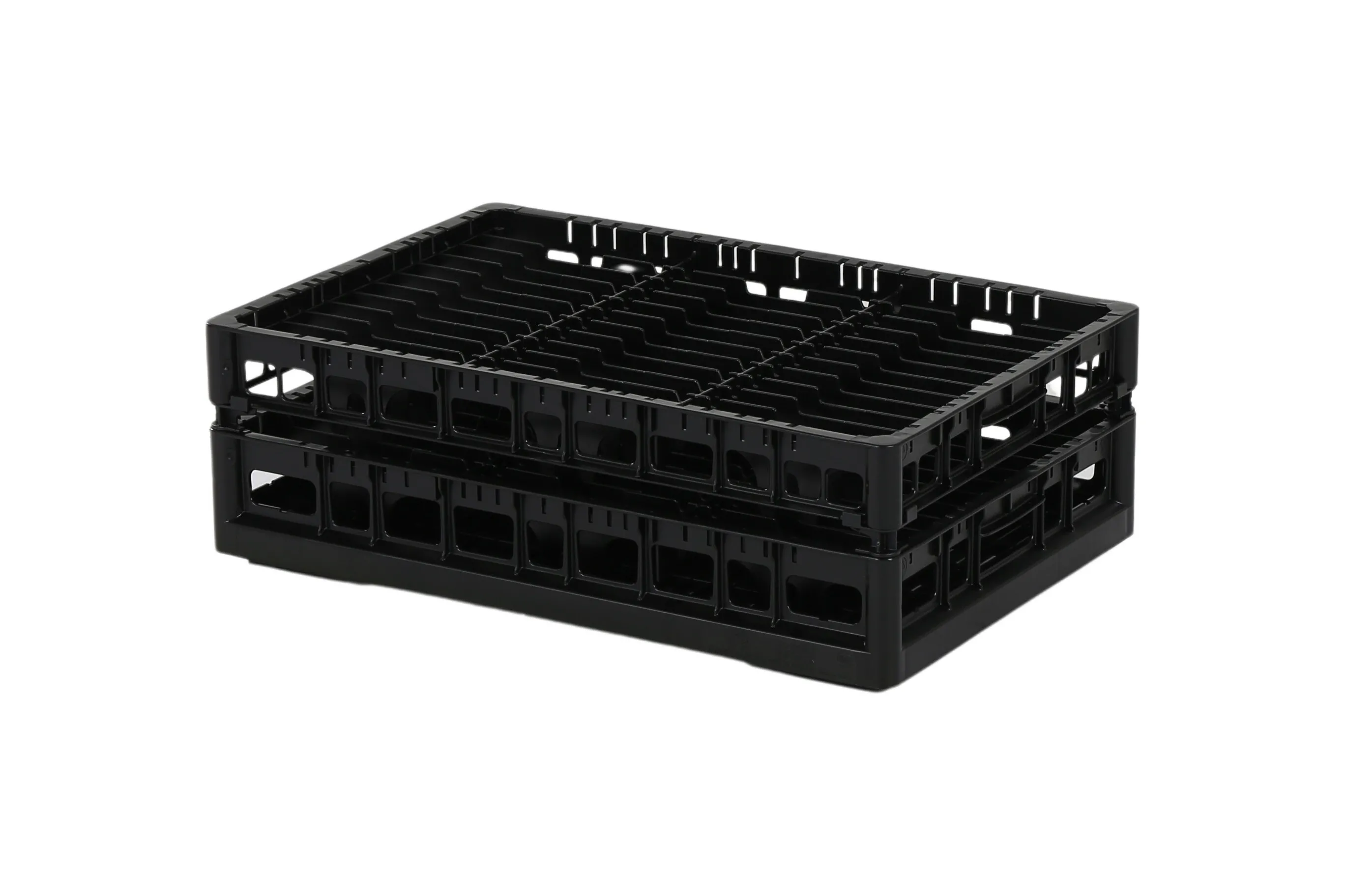 Clixrack Plate basket 600 x 400 mm black - Plate height max. 28mm - with 3 x 12 compartment division - maximum Ø plate 155 mm 