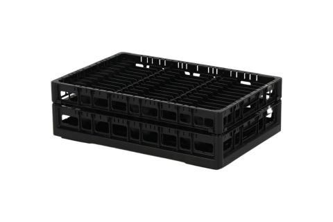 Clixrack casier &agrave; assiettes de 600 x 400 mm - Hauteur maximale de l'assiette 28 mm - avec une division en 3 x 12 compartiments - &Oslash; maximal de l'assiette 145 mm