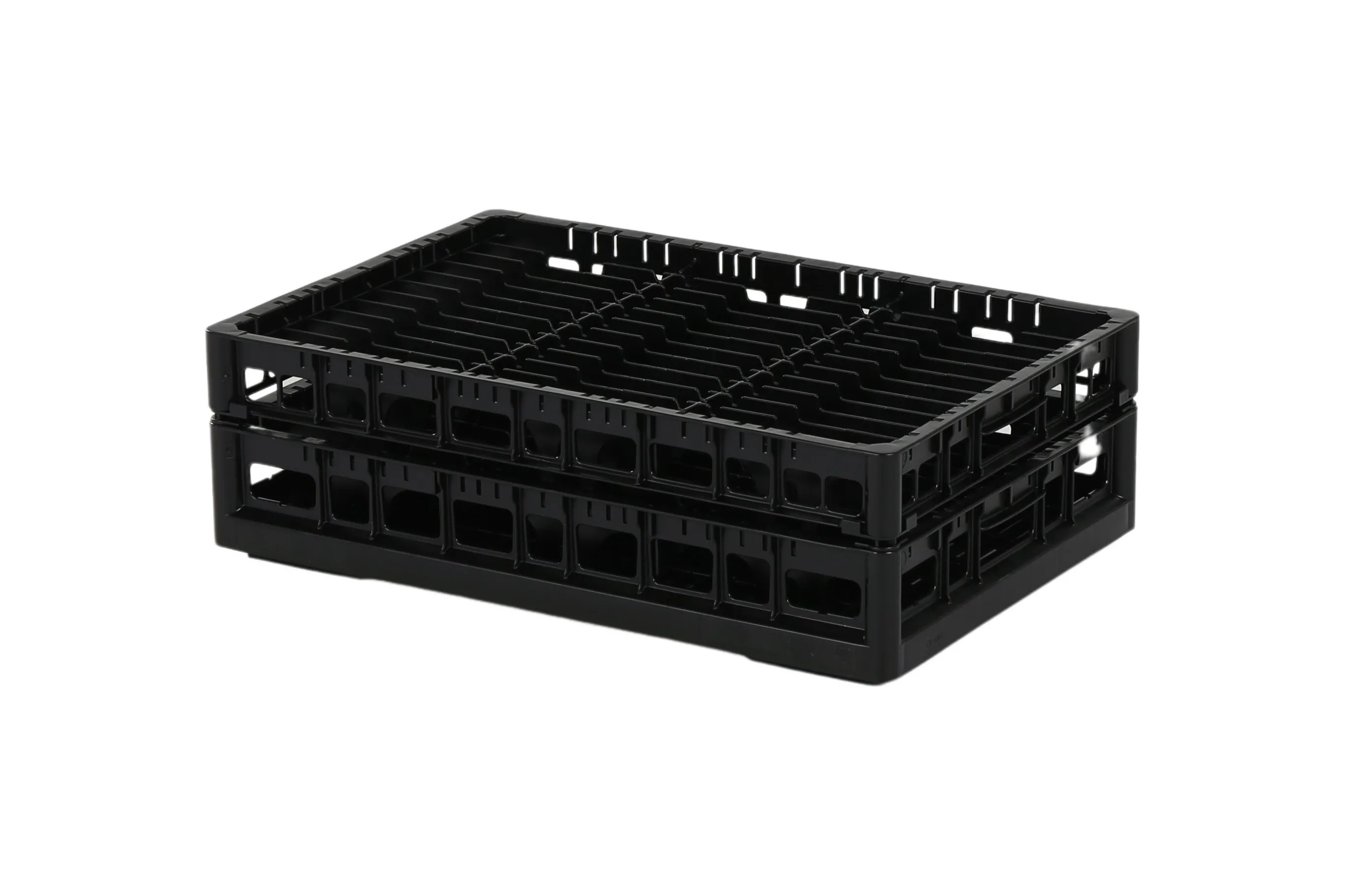 Clixrack Plate basket 600 x 400 mm black - Plate height max. 28mm - with 3 x 12 compartment division - maximum Ø plate 145 mm 
