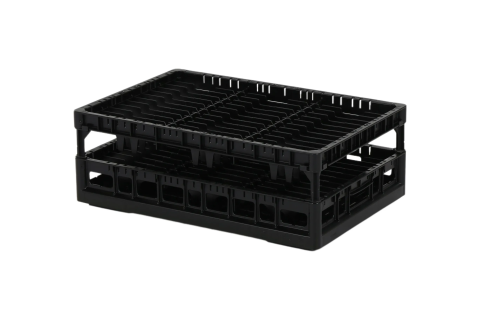 Clixrack casier &agrave; assiettes de 600 x 400 mm - Hauteur maximale de l'assiette 28 mm - avec une division en 3 x 12 compartiments - &Oslash; maximal de l'assiette 140 mm