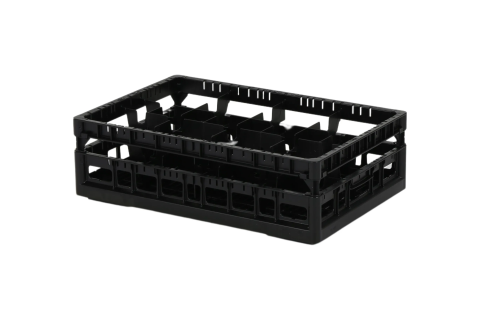 Clixrack casier &agrave; assiettes de 600 x 400 mm - Hauteur maximale de l'assiette 28 mm - avec une division en 3 x 12 compartiments - &Oslash; maximal de l'assiette 125 mm