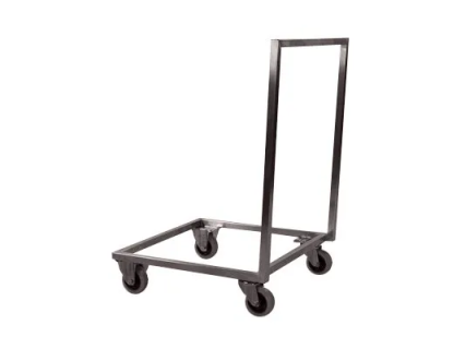 Chariot en inox avec anse de transport