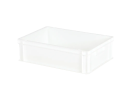 Stapelbak - 600 x 400 x H 175 mm - gesloten handgrepen - gladde bodem - wit