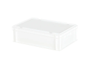 Dekselbak - 600 x 400 x H 190 mm - gladde bodem - wit