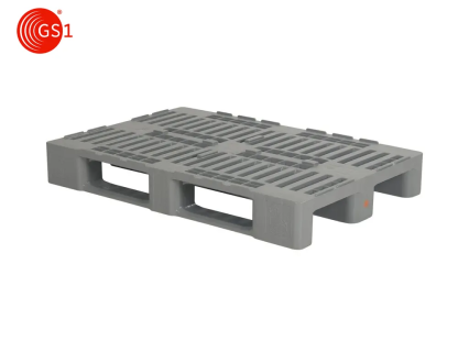 Kunststoff Europalette EURO H1 - 1200 x 800 mm - GS1-Ausf&uuml;hrung (mit Rand - mit Arretiernocken)