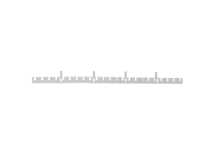 Short side strip 400mm - PP light grey