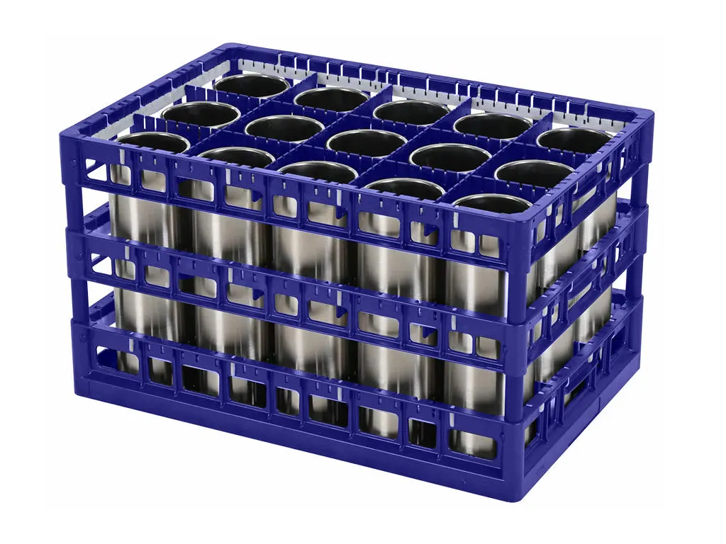 Washing tray Compound 21/22 - heavy duty - top frame + intermediate frame - triple-divider configuration - Techrack
