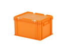 Dekselbak - 400 x 300 x H 250 mm - gladde bodem - oranje