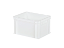 Stapelbak - 400 x 300 x H 236 mm - gesloten handgrepen - gladde bodem - wit