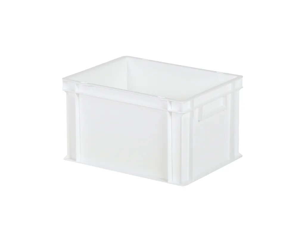 Stacking bin / bin for plates - 400 x 300 x H 236 mm - white (smooth base)