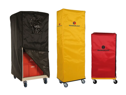 Afdekhoezen op maat - voor alle rolcontainers, onderstellen etc. - polyester - met ritsen