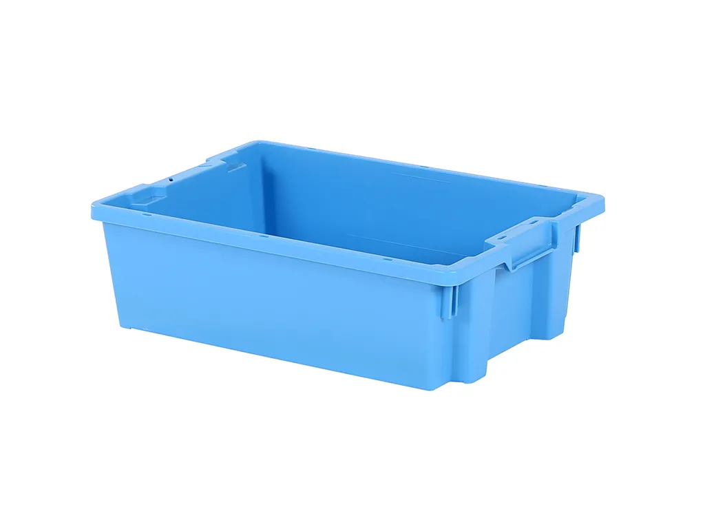 Stacking nestable bin Euronorm - 600 x 400 x H 180 mm - Blue