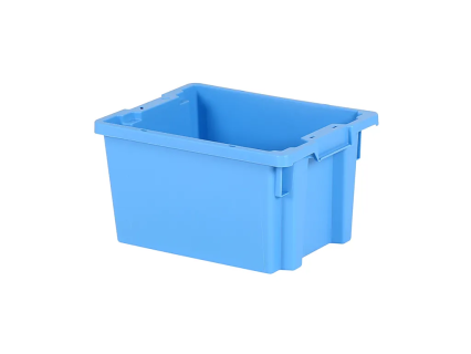 Stapel-nestbare bak Euronorm - 400 x 300 x H 220 mm - blauw