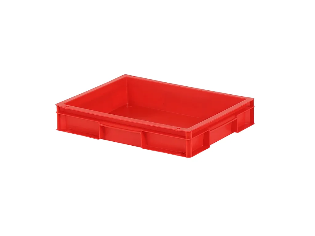 Stapelbehälter - 400 x 300 x H 75 mm - Rot (glatter Boden)