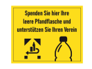 Sticker 250x200mm 'Spenden Sie hier Ihre leere Pfandfl. .'