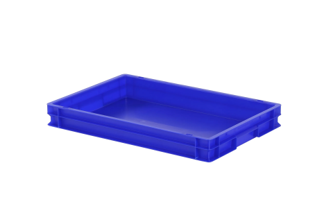 Stapelbak Euronorm - 600 x 400 x H 75 mm - blauw