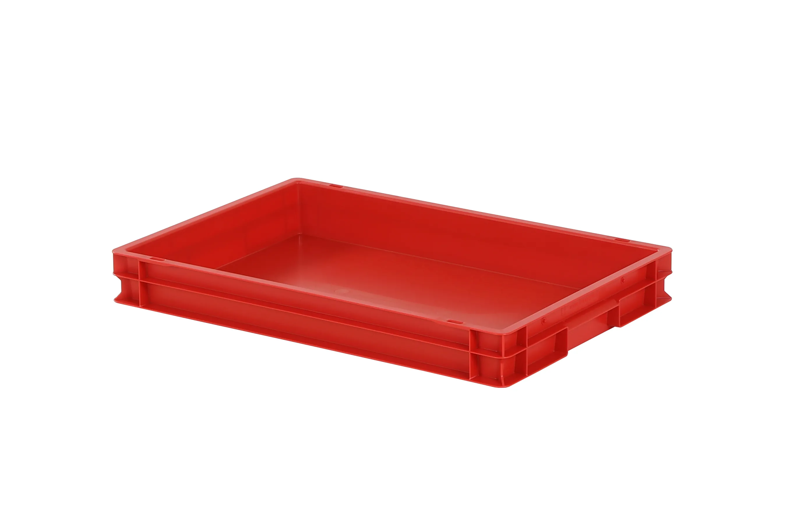 Stacking bin / drip tray - 600 x 400 x H 75 mm - red (smooth base)