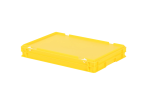 Dekselbak - 600 x 400 x H 90 mm - gladde bodem - geel