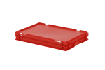 Deckelbeh&auml;lter - 600 x 400 x H 90 mm - glatter Boden - rot