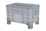 Caisse-palette MINI BOX - 1040 x 640 x H670 mm - ferm&eacute;e - 4 pieds - gris