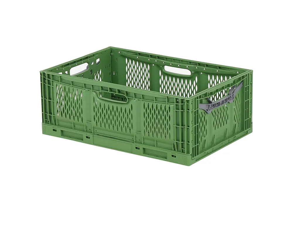 Folding crate - 600 x 400 x H 230 mm - green