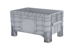 Palettenbox MINI BOX - 1040 x 640 x H 555 mm - geschlossen - 4 F&uuml;&szlig;e - grau