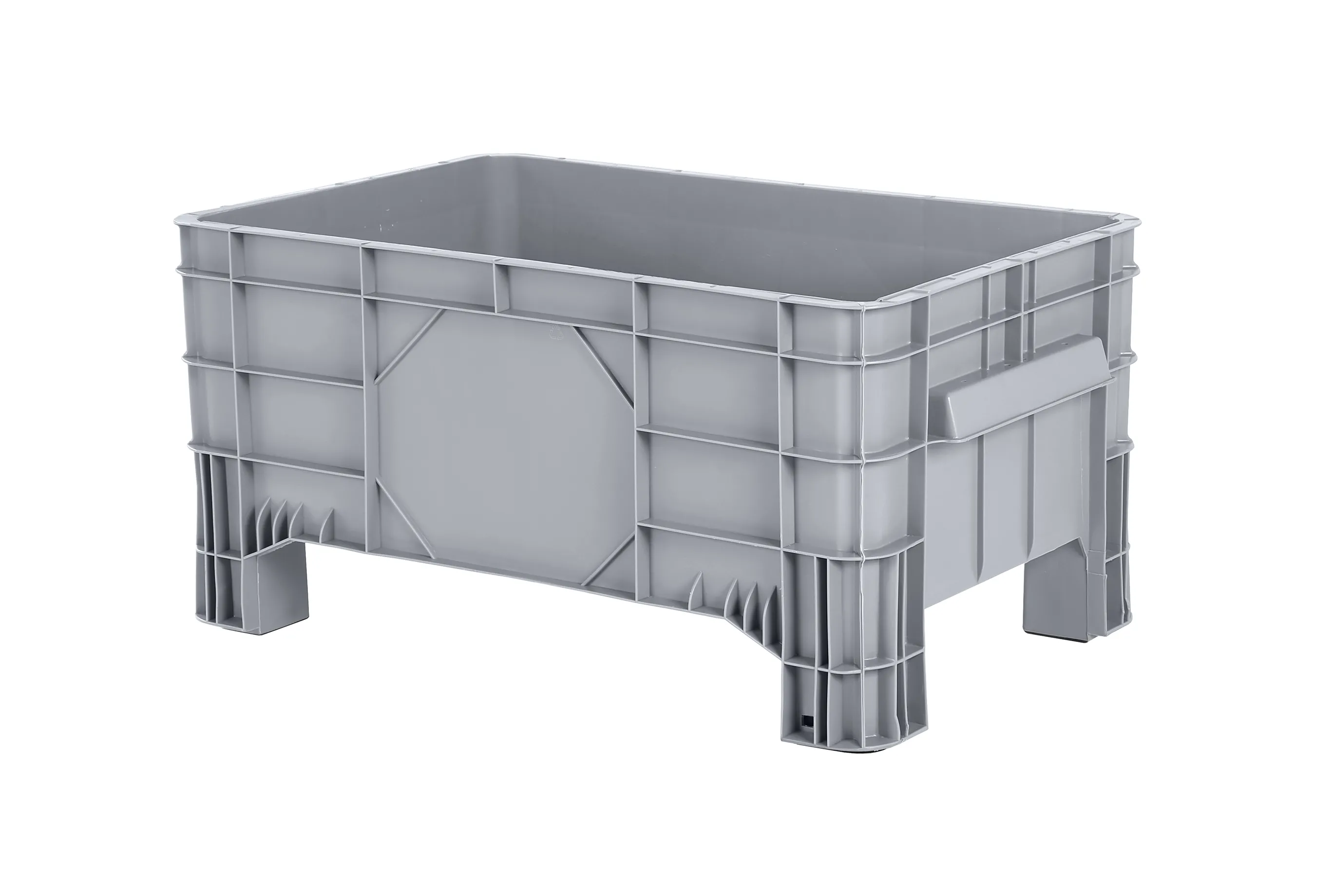 MINI BOX kunststof palletbox - 1040x640H495 mm - op 4 poten - grijs