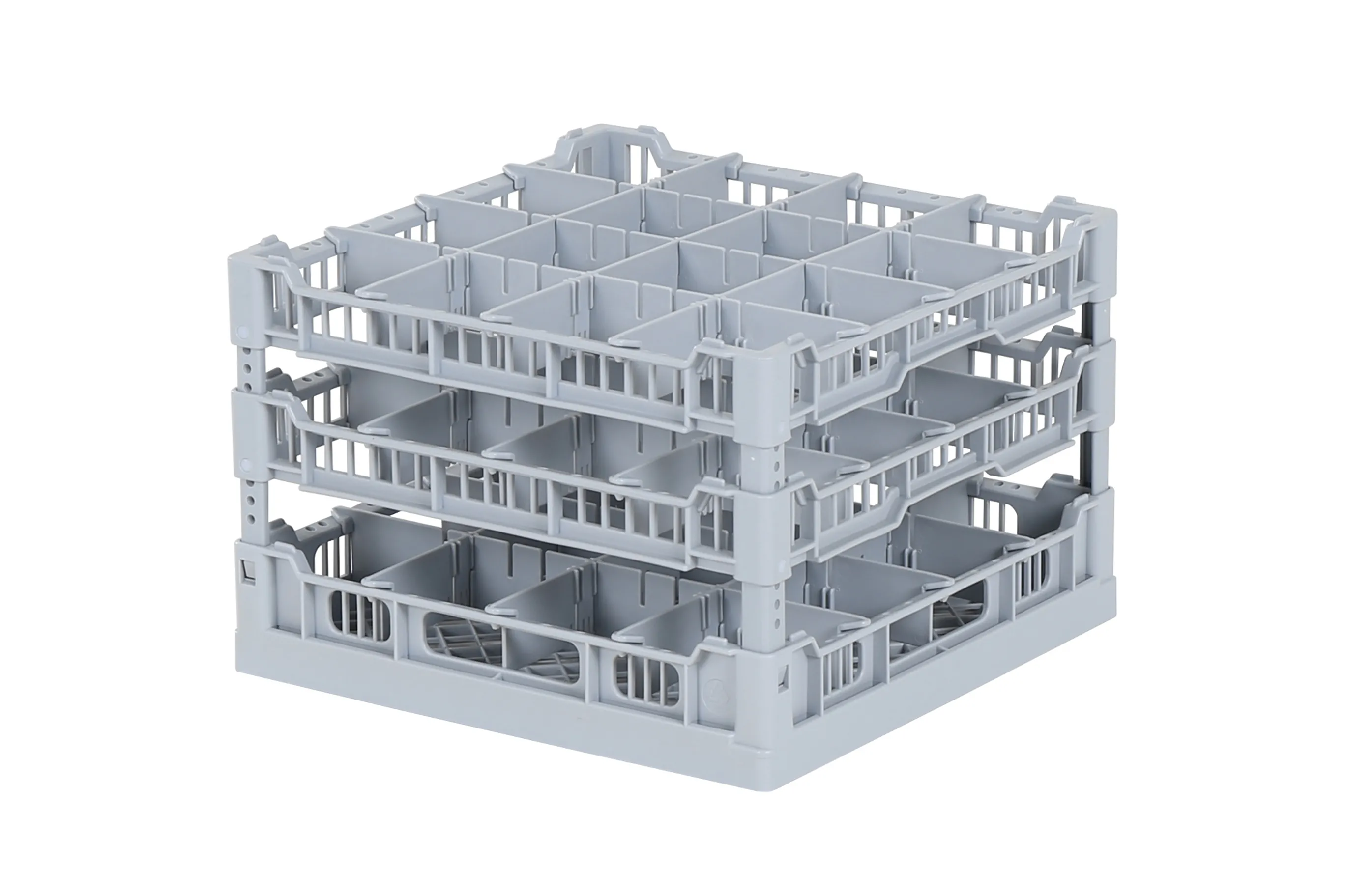 Dishwasher basket 400 x 400 mm - for glass heights from 241 to 252 mm - with 4 x 4 compartmentalization - maximum glass diameter 88mm