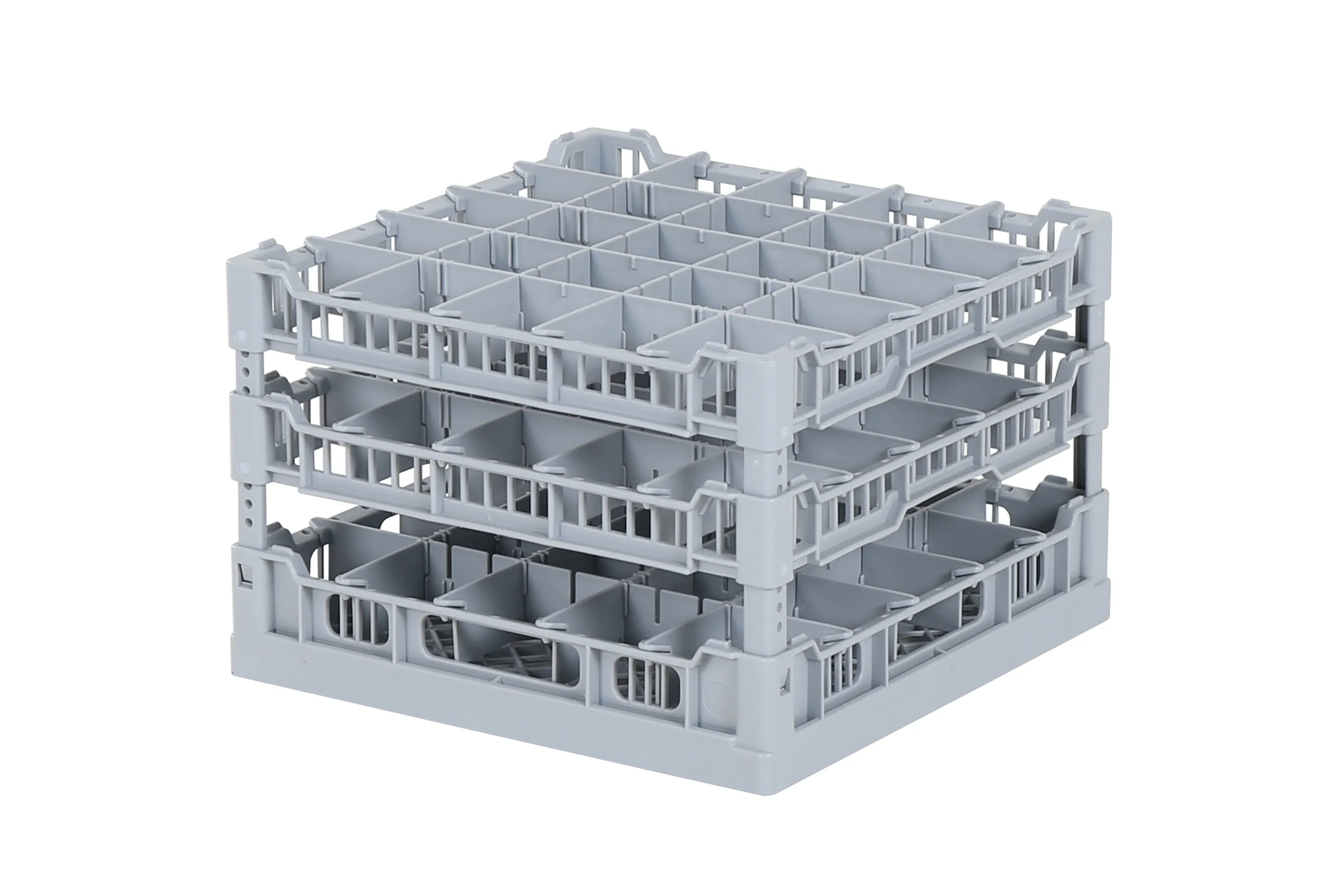 Dishwasher basket 400 x 400 mm - for glass heights from 241 to 252 mm - with 5 x 5 compartmentalization - maximum glass diameter 68mm