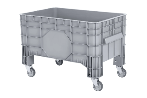 MINI BOX mobile - 1040 x 640 x H685 mm - 4 roulettes pivotantes - avec bandage en caoutchouc