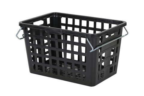 Stapel-nestbarer Waschkorb - Textilkorb - 795 x 545 x H 457 mm - mit Stapelbügeln