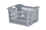 Stapel-/nestbare bak 620x500xH360mm geperf. grijs