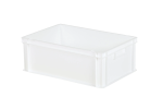 Stapelbak - 600 x 400 x H 220 mm - gesloten handgrepen - gladde bodem - wit