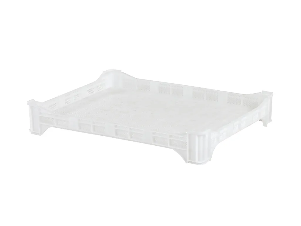 Drying box - Drying tray - 800 x 600 x H 120 mm - perforated 4 feet - white