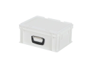 Koffer - 400 x 300 x H 190 mm - wit - stapelbak met deksel en koffergreep